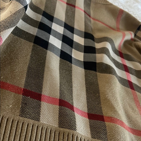Burberry Beige Check Wool Cardigan - Picture 9 of 12